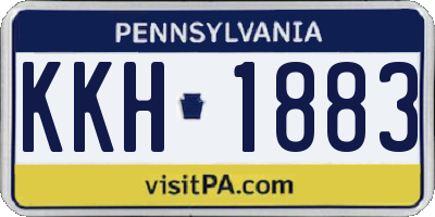 PA license plate KKH1883