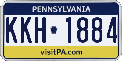 PA license plate KKH1884