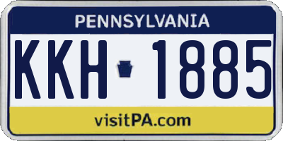 PA license plate KKH1885