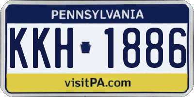 PA license plate KKH1886