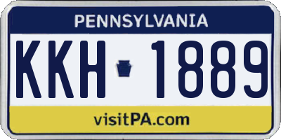 PA license plate KKH1889