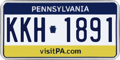 PA license plate KKH1891