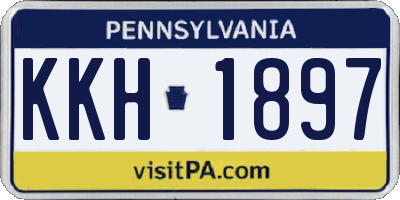 PA license plate KKH1897