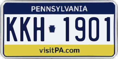 PA license plate KKH1901