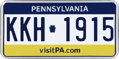 PA license plate KKH1915