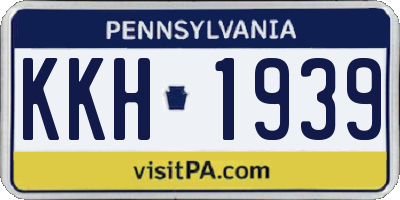 PA license plate KKH1939