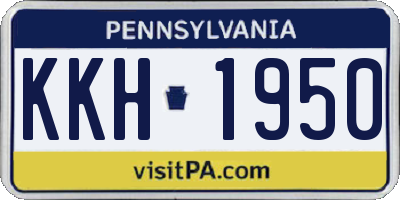 PA license plate KKH1950