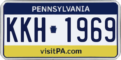 PA license plate KKH1969