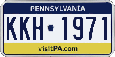 PA license plate KKH1971