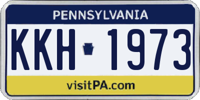 PA license plate KKH1973