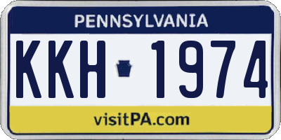 PA license plate KKH1974