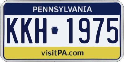 PA license plate KKH1975