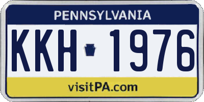 PA license plate KKH1976