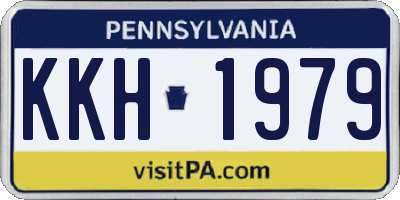 PA license plate KKH1979