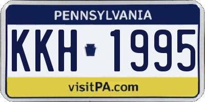 PA license plate KKH1995
