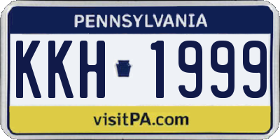 PA license plate KKH1999