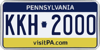 PA license plate KKH2000