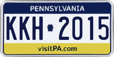 PA license plate KKH2015