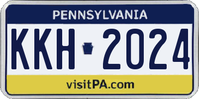 PA license plate KKH2024