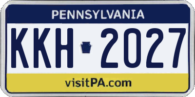 PA license plate KKH2027