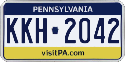 PA license plate KKH2042