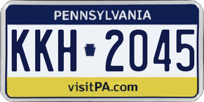 PA license plate KKH2045
