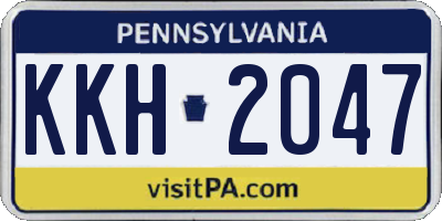 PA license plate KKH2047