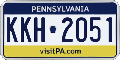 PA license plate KKH2051