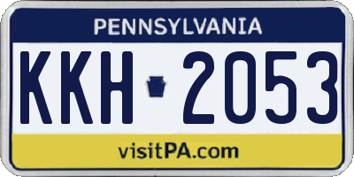 PA license plate KKH2053