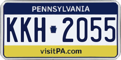 PA license plate KKH2055