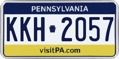 PA license plate KKH2057