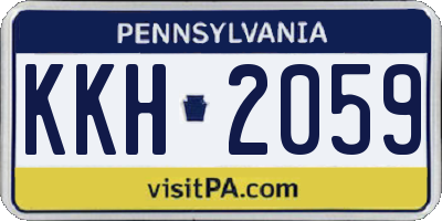 PA license plate KKH2059