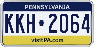 PA license plate KKH2064