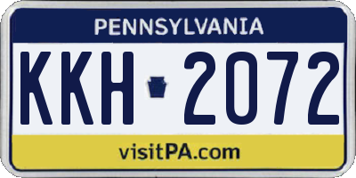 PA license plate KKH2072