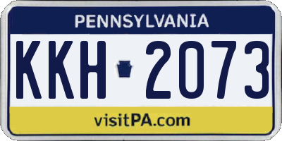 PA license plate KKH2073