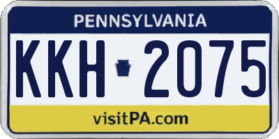 PA license plate KKH2075
