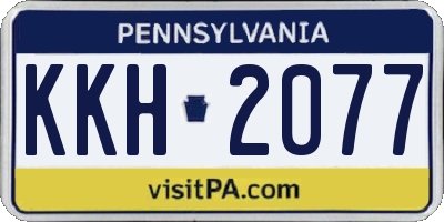 PA license plate KKH2077