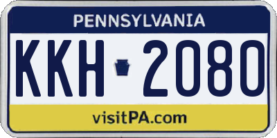 PA license plate KKH2080