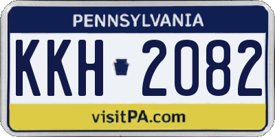 PA license plate KKH2082