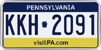 PA license plate KKH2091