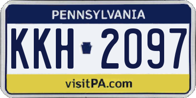 PA license plate KKH2097