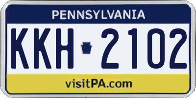 PA license plate KKH2102