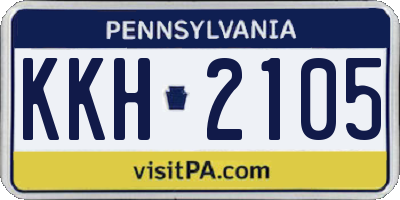 PA license plate KKH2105