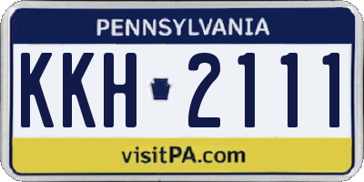 PA license plate KKH2111