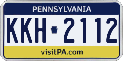 PA license plate KKH2112