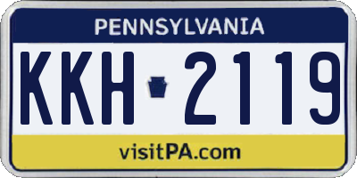PA license plate KKH2119