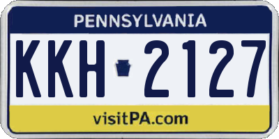 PA license plate KKH2127