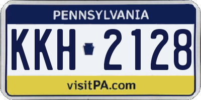 PA license plate KKH2128