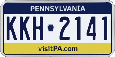 PA license plate KKH2141