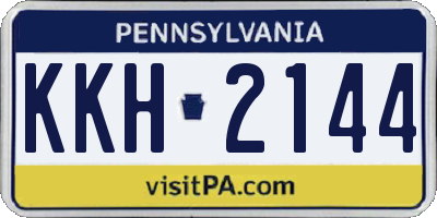 PA license plate KKH2144